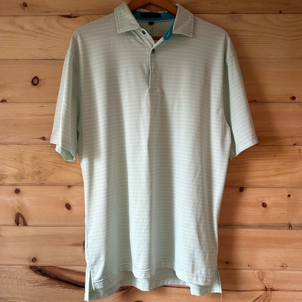 Black Quail Mint Green Polo Shirt Size L